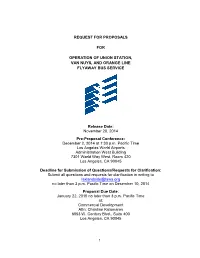 Request for Proposals for Operation of Union
