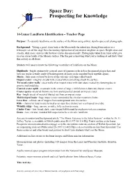 Space Day: Prospecting for Knowledge