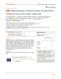 Alignmentviewer: Sequence Analysis of Large Protein Families[Version 2
