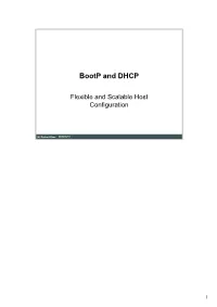 Bootp and DHCP