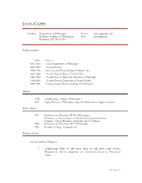Capps CV January 2021