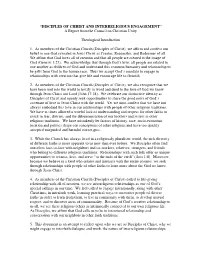 “DISCIPLES of CHRIST and INTERRELIGIOUS ENGAGEMENT” a Report from the Council on Christian Unity