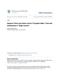 Narrative Theory and James Joyce's "Finnegan's Wake": Voice and Self-Narration in "Night Lessons"