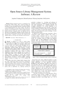 Open Source Library Management System Software: a Review