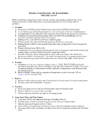 2019 10U BYB Baseball Rules