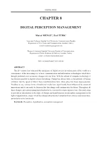 Chapter 8 Digital Perception Management