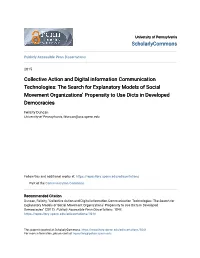 Collective Action and Digital Information
