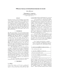 Effects of Stress on Intonational Structure in Greek