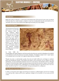Elective Module 1 - Culture