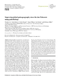 Improving Global Paleogeography Since the Late Paleozoic Using Paleobiology