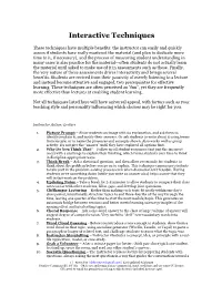 Interactive Techniques (Kevin Yee)