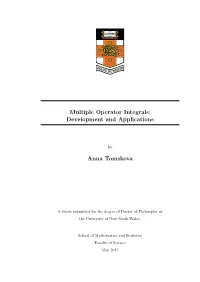 Multiple Operator Integrals: Development and Applications