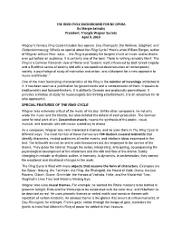 Notes on Wagner's Ring Cycle
