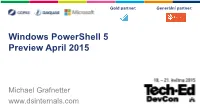 Powershell 5 Preview April 2015