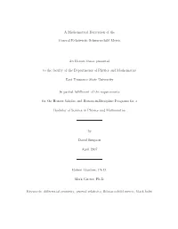 A Mathematical Derivation of the General Relativistic Schwarzschild