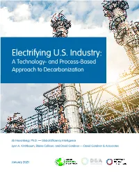 Electrifying U.S. Industry: a Technology- and Process-Based Approach to Decarbonization