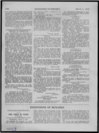 EXTENSIONS of REMARKS Match 5, 1975 Be It Antitrust Or Otherwise, Have Occurred and Expressing Deepest Sympathy to His the PRESIDING OFFICER