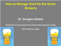 How to Manage Yeast for the Home Brewery