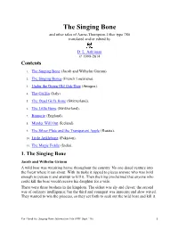 Singing Bone and Other Tales of Aarne-Thompson-Uther Type 780 Translated And/Or Edited By