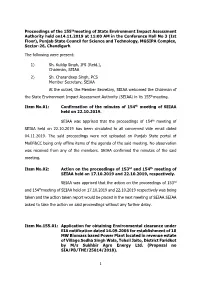 1 Proceedings of the 155Thmeeting of State Environment Impact