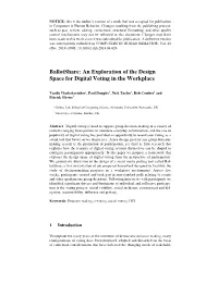 Ballotshare: an Exploration of the Design Space for Digital Voting in the Workplace