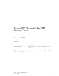 Compaq TCP/IP Services for Openvms Concepts and Planning