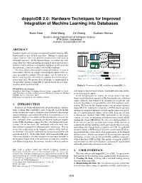 Doppiodb 2.0: Hardware Techniques for Improved Integration of Machine Learning Into Databases