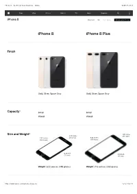 Iphone 8 - Technical Specifications - Apple 12.09.17, 21�14