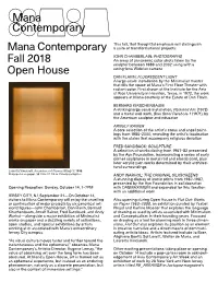Mana Contemporary Fall 2018 Open House