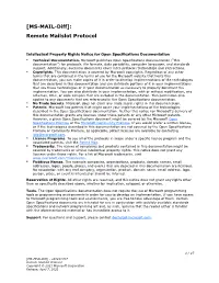 [MS-MAIL-Diff]: Remote Mailslot Protocol