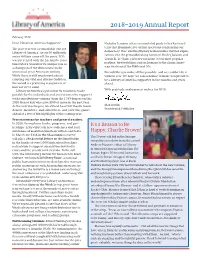 2018–2019 Annual Report