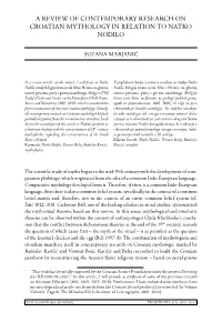 A Review of Contemporary Research on Croatian Mythology in Relation to Natko Nodilo