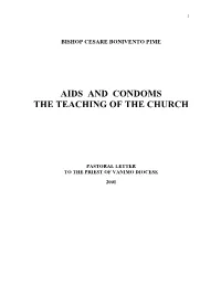 Aids and Condoms the Teaching of the Church