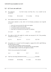 GATE 2019 General Aptitude (GA) Set-8