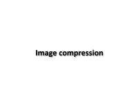 Image Compression Outline