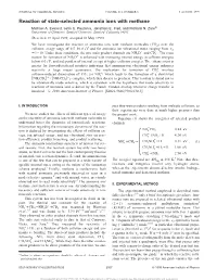 Reaction of State-Selected Ammonia Ions with Methane Michael A