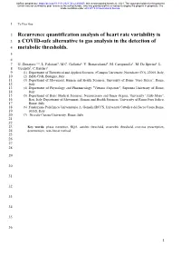 Recurrence Quantification Analysis of Heart Rate Variability Is a COVID
