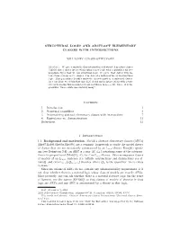 Structural Logic and Abstract Elementary Classes with Intersections