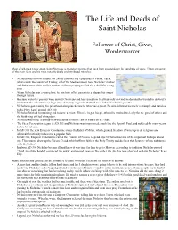 The Life and Deeds of Saint Nicholas