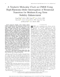 A Terahertz Molecular Clock on CMOS Using High-Harmonic-Order Interrogation of Rotational Transition for Medium-/Long-Term Stability Enhancement