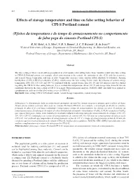 Effects of Storage Temperature and Time on False Setting Behavior of CPI-S Portland Cement