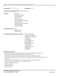 Surgical Data Collection Form AVSD Other Surgical Procedure Form