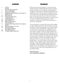 Collectors Guide Introduction -Key to the Checklists Due to Unforeseen Circumstances, the First Edition 5: Credits and Change List
