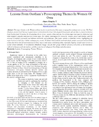 Lessons from Osofisan's Preoccupying Themes in Women Of