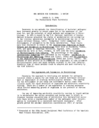 New Methods for Pathogens : a Revlew Daniel Y