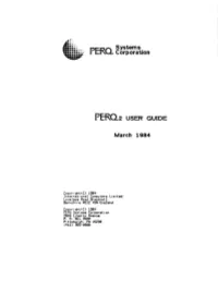 Peru2 User Guide