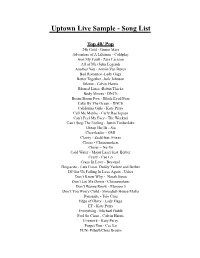 Uptownlive.Song List Copy.Pages