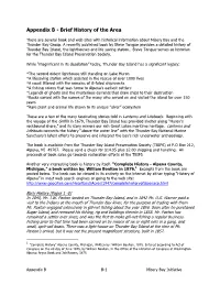 Appendix B - Brief History of the Area
