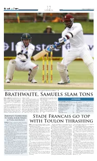 Brathwaite, Samuels Slam Tons