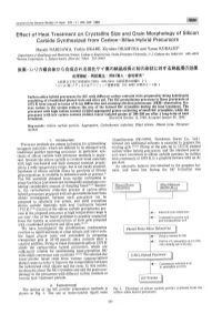 Effect of Heat Treatment on Crystallite Size and Grain Morphology Of